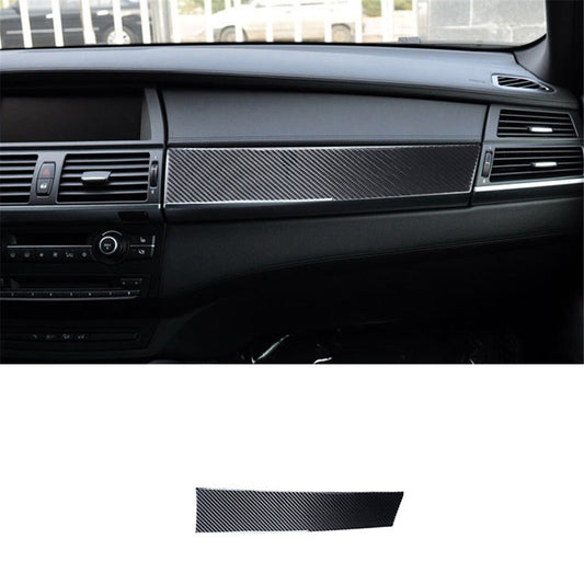 Carbon Fiber Passenger Storage Panel Cover Trim for BMW X5 E70 X6 E71 2008-2013