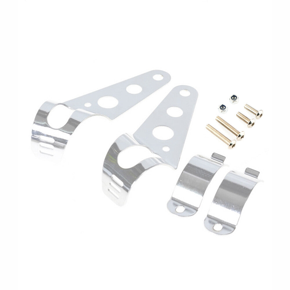 2x Motorcycle Motorbike Headlight Mount Bracket For Fork Tubes 39mm-51mm Chrome