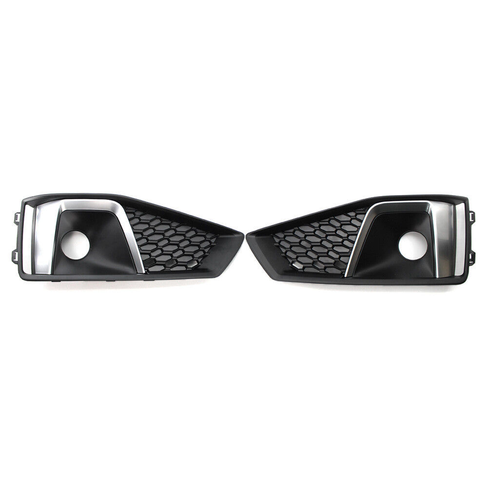 Front Bumper Grille Fog Light Lamp Cover Fit for Audi A4 B9 S4 2018 2019 2020
