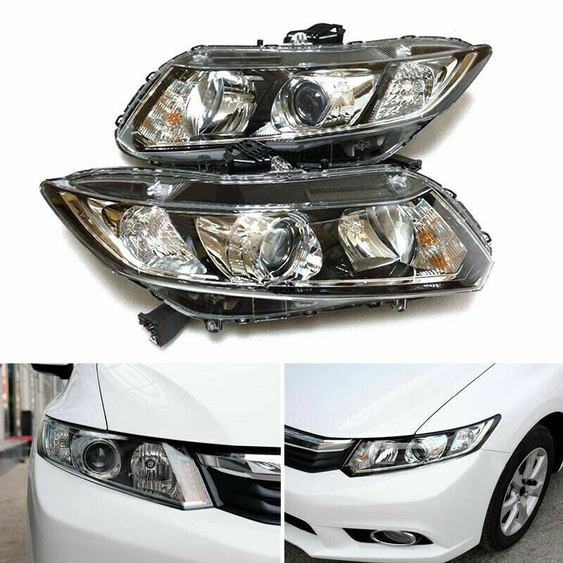 for Honda for Civic 2012-2015 Factory Style Front Halogen Lamp Headlights Assembly