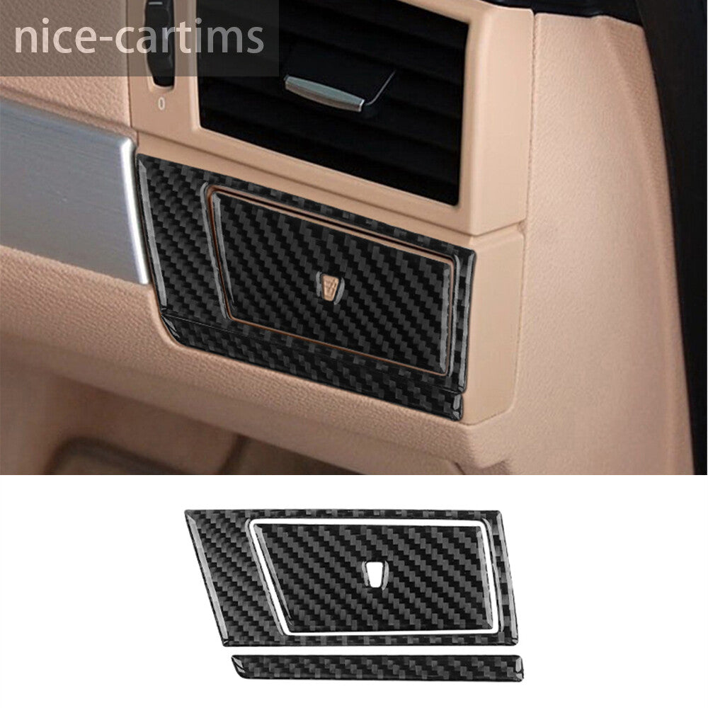 3¡ÁCarbon Fiber for Co -pilot Passenger Side Cup Holder Cover for BMW X3 E83 2004-2010