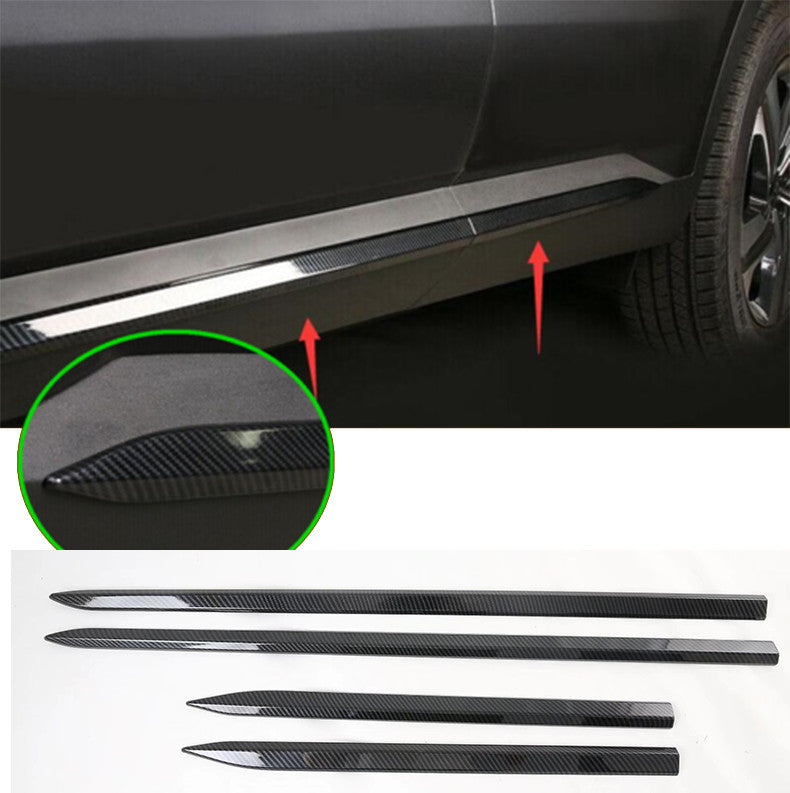 for Kia Sorento 2021-2023 Carbon fiber Side Door Body Guard Molding Cover Trim