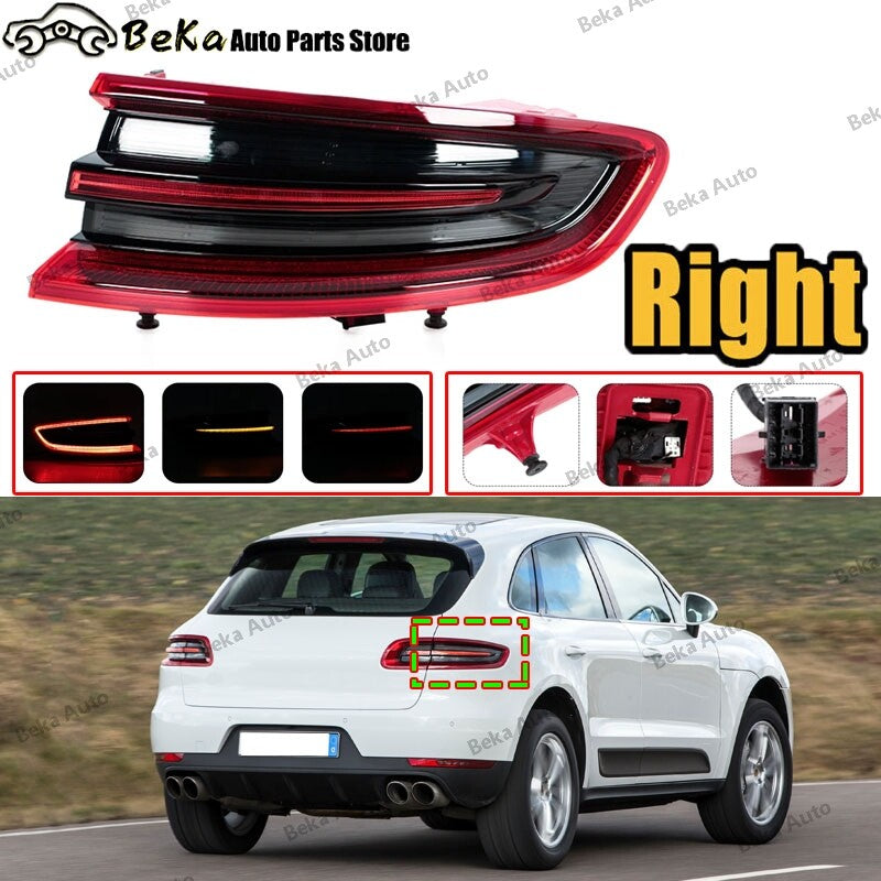 1 piece for Porsche Macan 2014 - 2017 LED taillights and brake lights, outdoor use.
