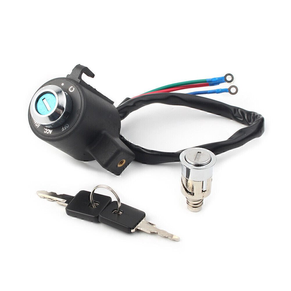 Black Ignition Key Switch Tail Box Lock Set for Harley Sportster XL 883 XL1200