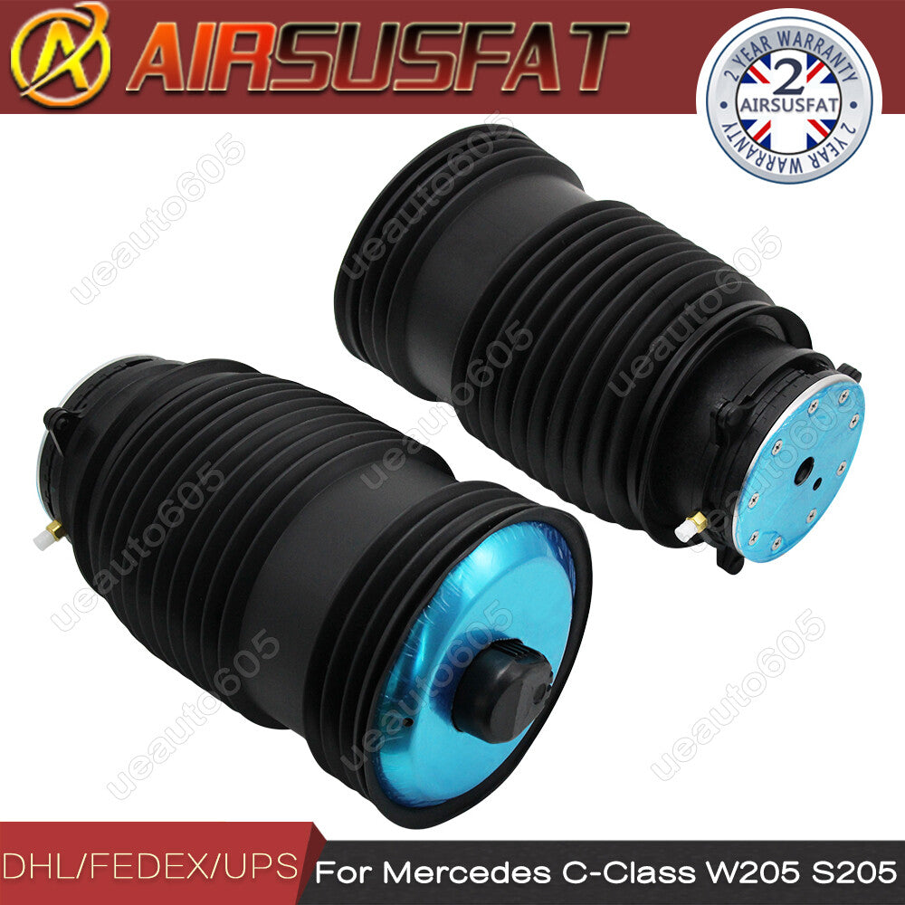 PAIR REAR AIR SUSPENSION BAGS for MERCEDES W205 S205 C250 C300 C350 C400 2015-20