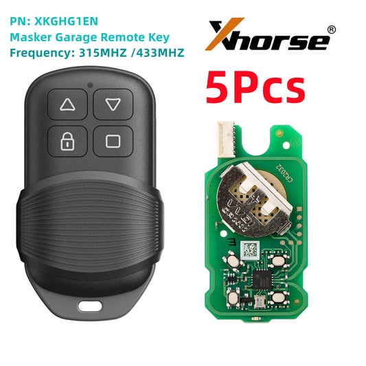 5x XKGHG1EN Wire Masker Garage Remote Key 315/433MHZ FOR K-EY TOOL PLUS