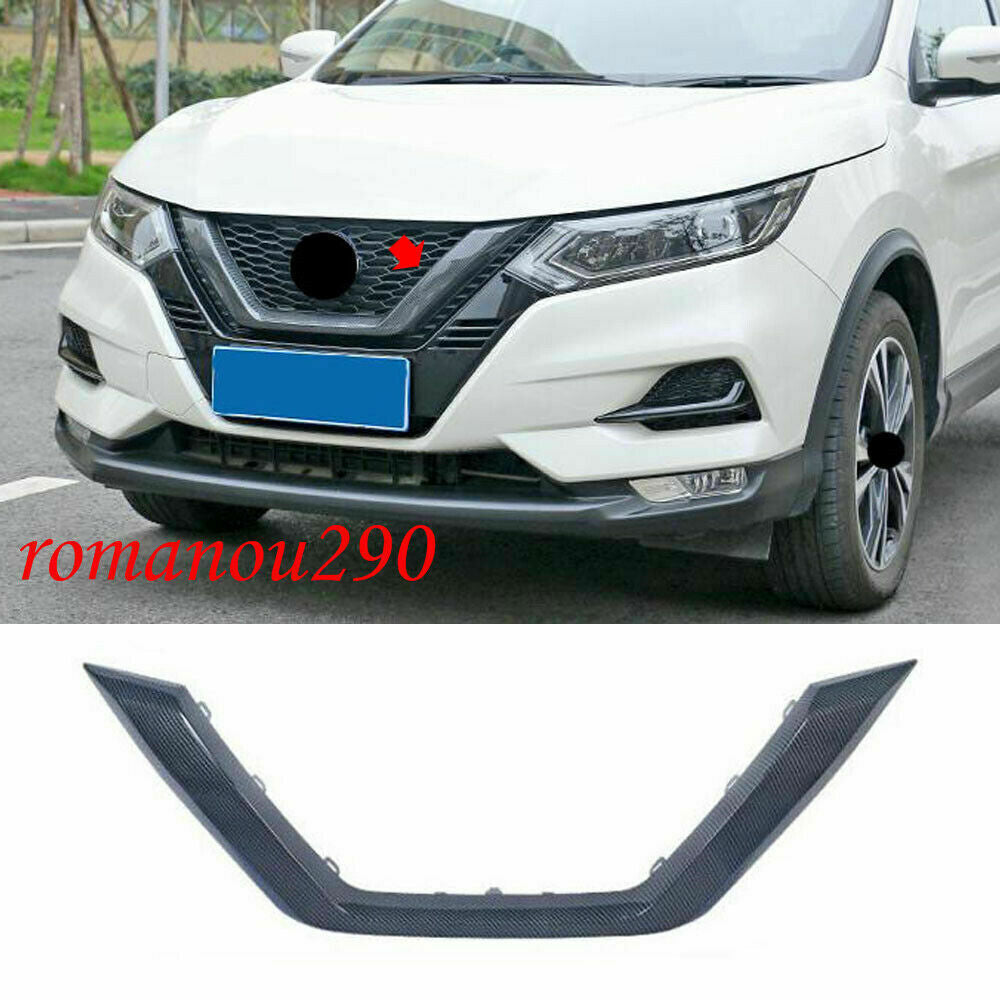 1P for Nissan Rogue Sport 2020-2021 Carbon ABS Front Grille Cover Trim Replace