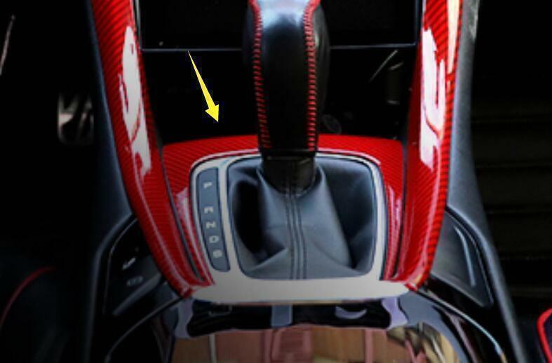 for Ford Mondeo Fusion 13-2016 Red Carbon Fiber Console Gear Shift Frame Trim 1X