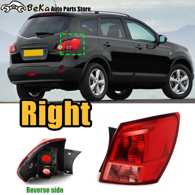 1Pcs for Nissan Qashqai 2007-2010 Right Outer Tail Light Passenger Near Side N/S
