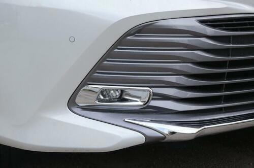 for Toyota for Camry 18-20 Silver Front bumper Fog Light Lamp Molding Cover Trims 2P