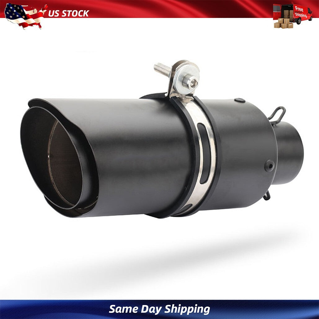 250mm Motorcycle Exhaust Pipe Muffler Tips Replac Baffles DB Killer Slip On 51mm