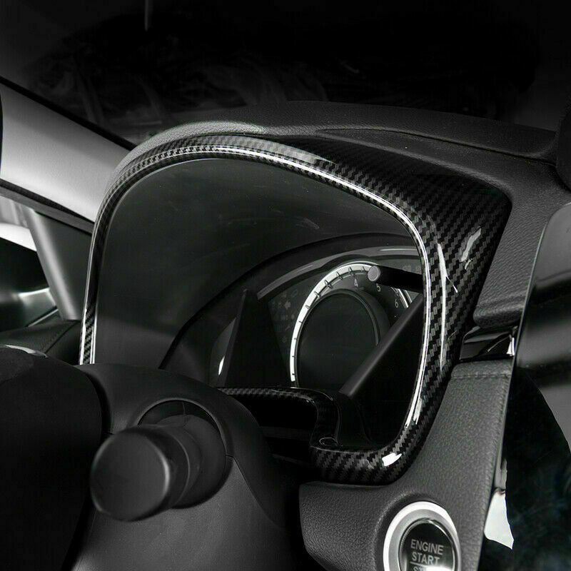 for Honda CR-V CRV 2017-2022 Carbon Fiber Look Dashboard Decor Frame Cover Trim