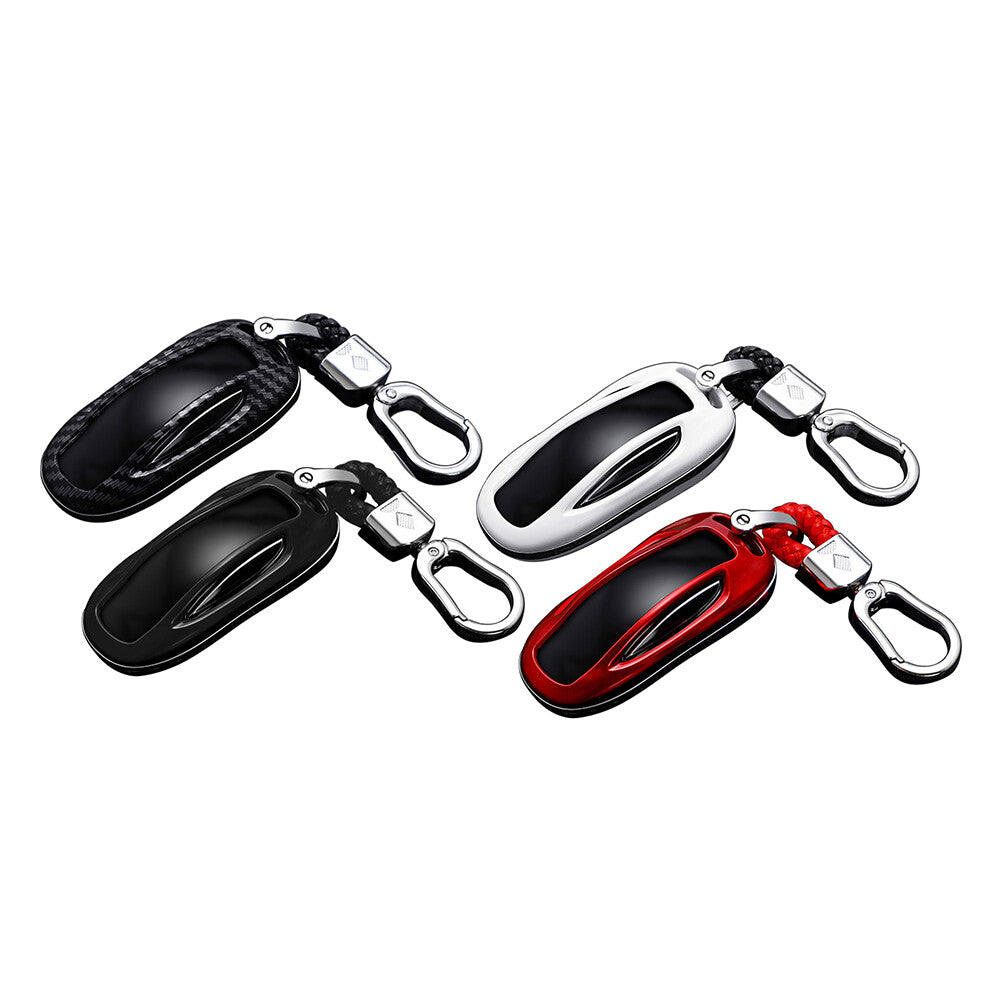 Carbon fiber car for smart keychain shell protective cover accessory suitable for Tesla Model X