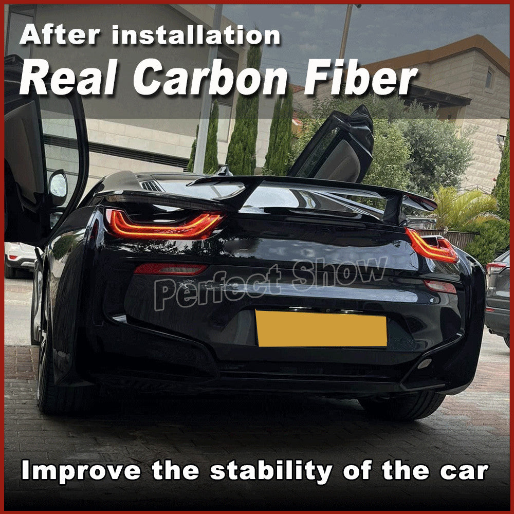 Fit for BMW i8 I12 Coupe 2014-20 Real Carbon Fiber Rear Trunk Spoiler Boot Wing