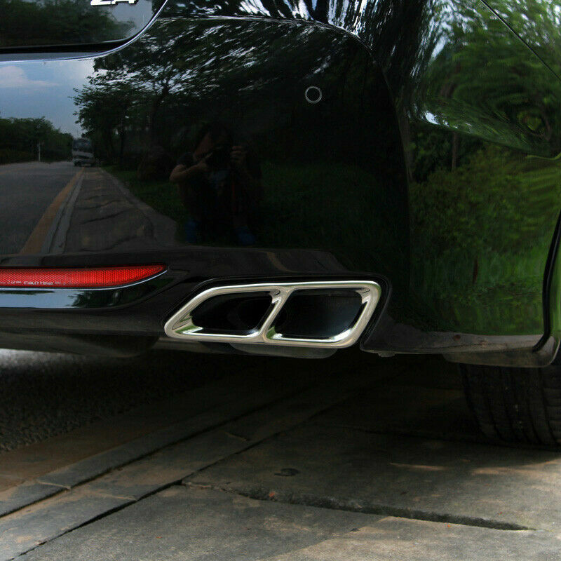 for Honda Accord Sedan 2014-2017 Chrome Tail Throat Exhaust Pipe Molding Cover