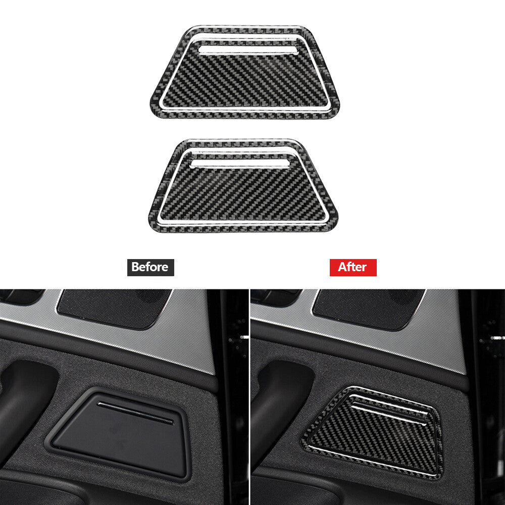 Carbon Fiber Ashtray Trim Panel Rear Door Trim for Audi A6 A7 2012-18
