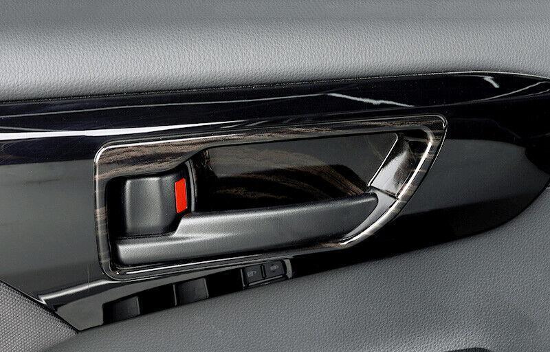Wood Grain Interior Door Handle Bowl Cover Trim for Toyota Highlander 2020-2023