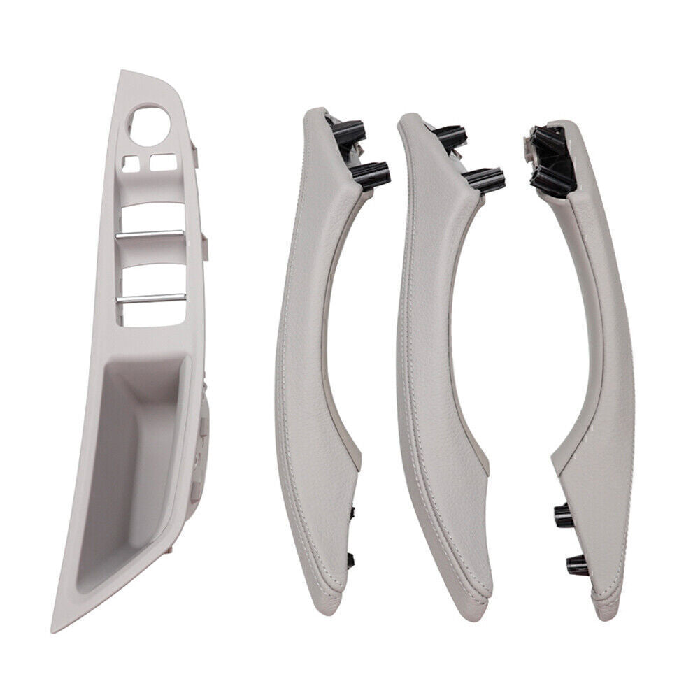Door Trim Handle Real Leather Fit for BMW 5 series F10 F11 F18 10-17 LHD Grey