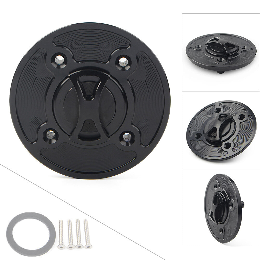 CNC Fuel Gas Tank Cap Cover Keyless fit for Kawasaki 400 650 Z900