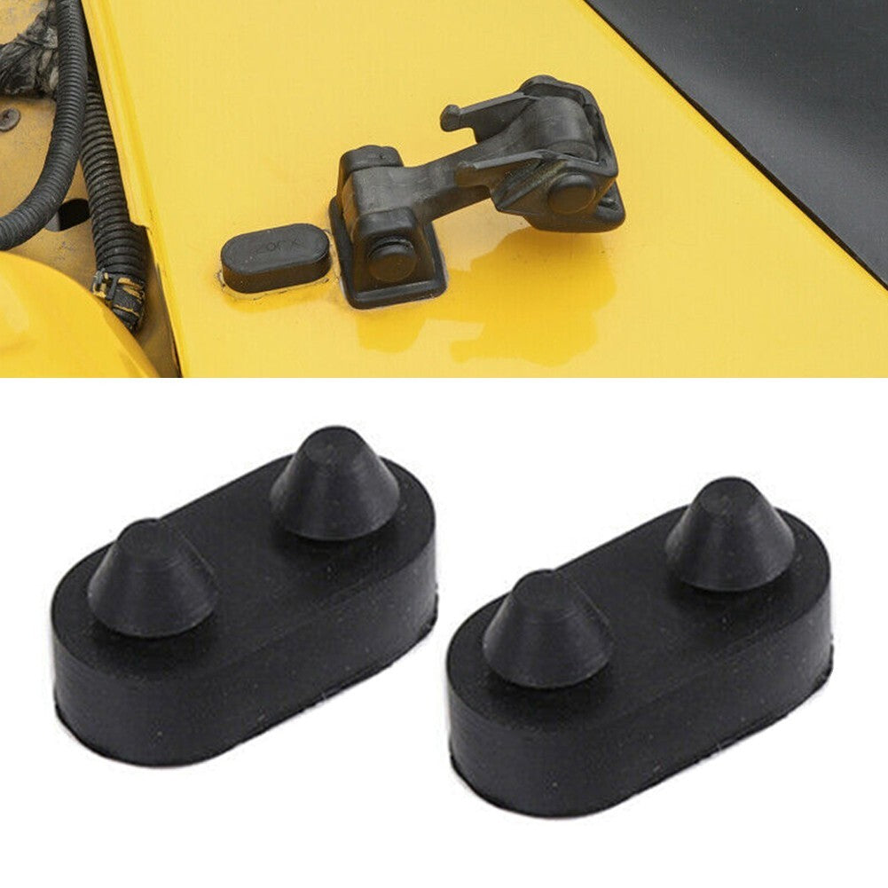 Hood Lock Latches Locking-Catch Brackets Kit for Jeep for Wrangler TJ 97-06 Rubber