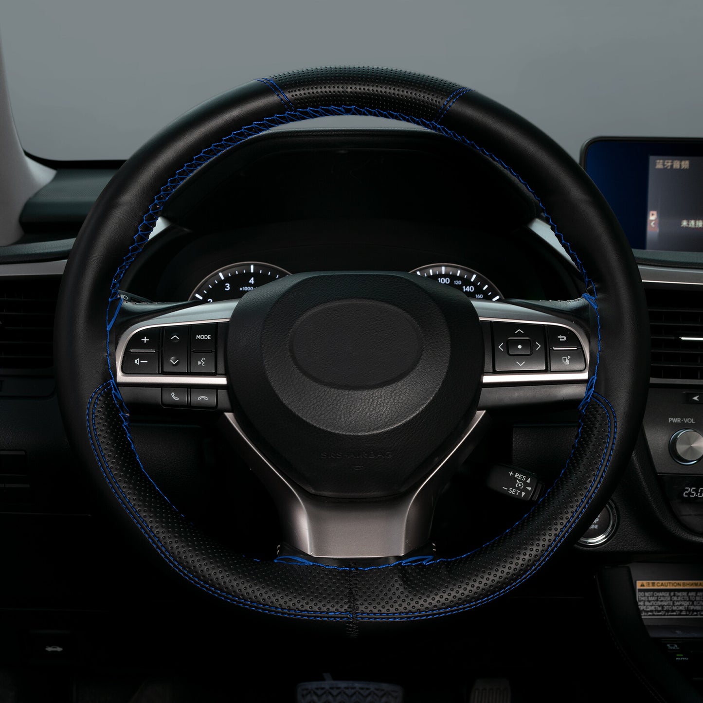Steering wheel cover steering wheel cover steering wheel protector real UFL leather black ? 37-38CM DIY