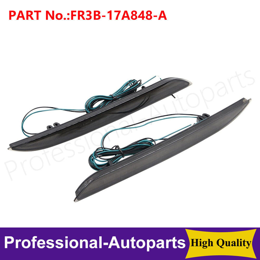 1Pair LeftRight Side Marker Bumper Reflector Fit For 2015-2017 for Ford for Mustang