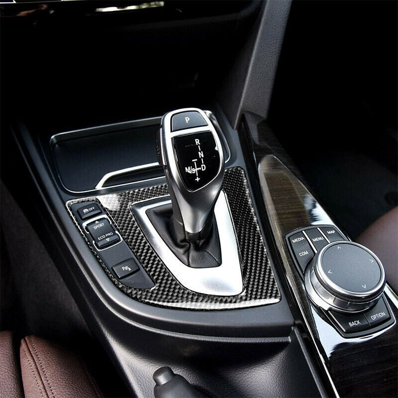 Carbon Fiber Gear Shift Panel Cover Trim for BMW 3 4 Series F30 GT 2013-2019 RHD