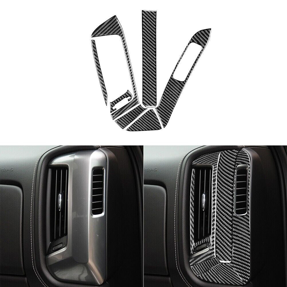 Carbon Fiber Driver Side Air Vent Cover Trim For Silverado for GMC for SIERRA 2014-2018