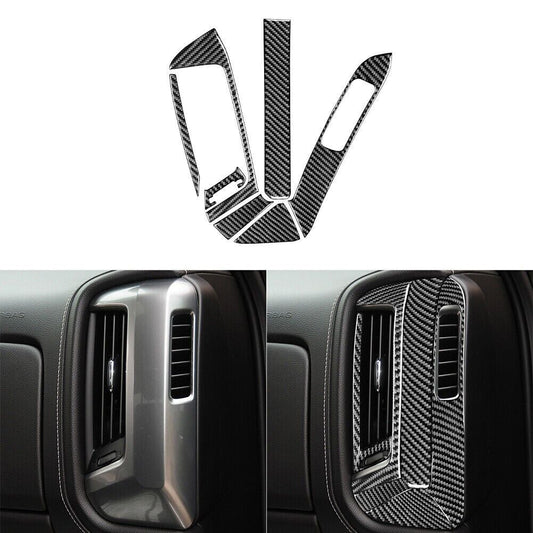 Carbon Fiber Driver Side Air Vent Cover Trim For Silverado for GMC for SIERRA 2014-2018