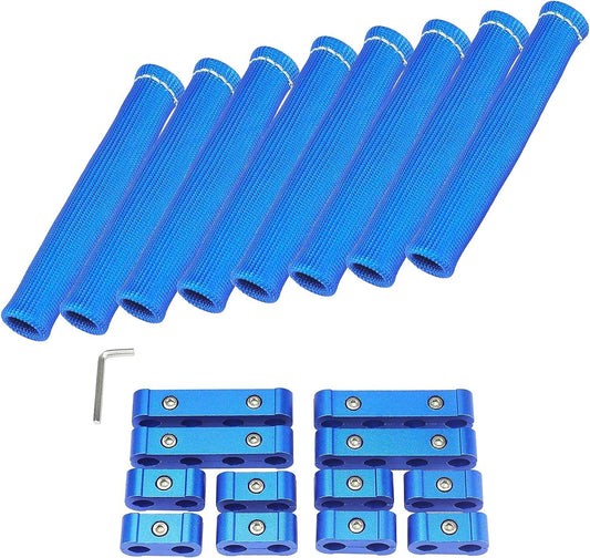 Spark plug wire separator + spark plug wire shoe heat shield 