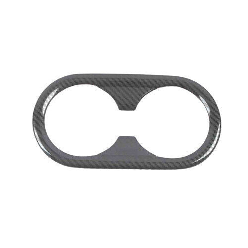 Inner Rear Water Cup Holder Panel Cover Trim Fit for Kia K5 2021-22 Carbon Fiber