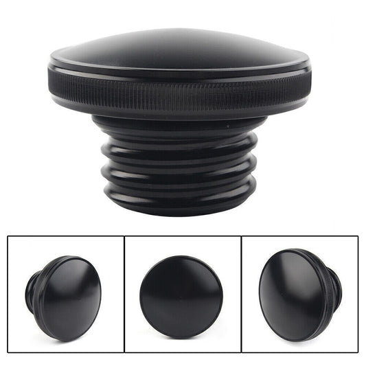 Gas Cap Fuel Tank Right-hand Thread Smooth Fit for Harley Sportster Dyna Softail Blk