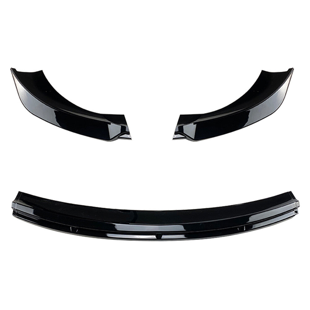 Front Bumper Lip Chin Spoiler Splitter Glossy Black Fit for Tesla Model 3 2017-2021
