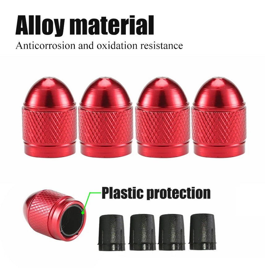 4-piece car tire valve cover rod air dust cover, dustproof and rustproof, blue, suitable for Jeep for Mini .