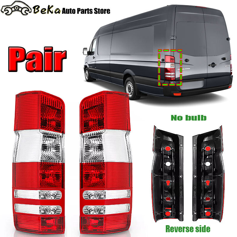 A pair of for Mercedes-Benz Sprinter 2500 3500 2007 - 2017 LHRH taillights (without bulbs)