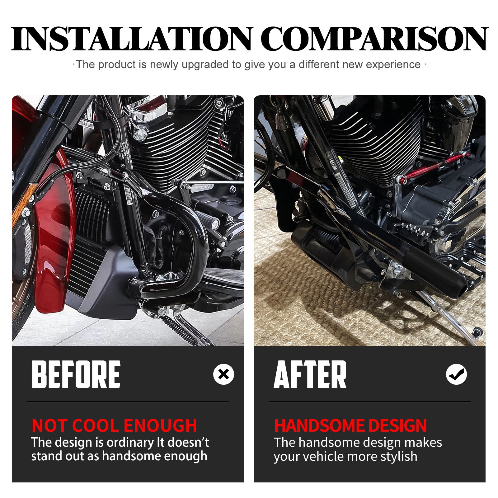 Highway Footpeg Engine Guard Crash Bar for Harley Road King Electra Glide 09-13