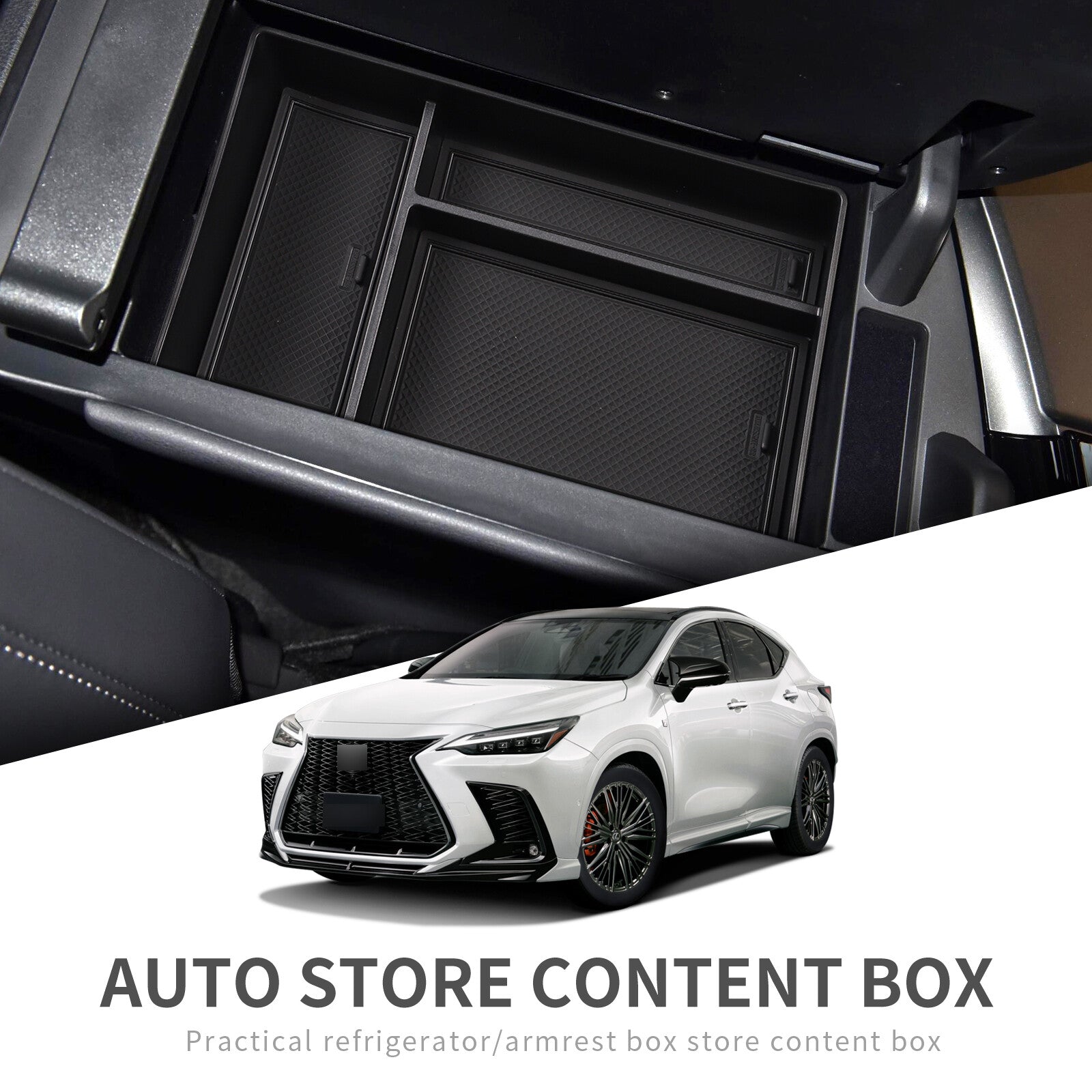 Central Armrest Box storage box for Lexus NX 260 350h 2021-2022 RZ EV Organizer