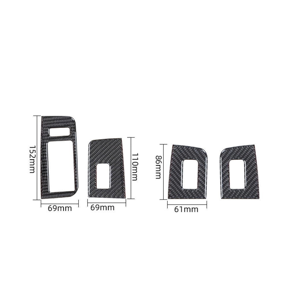 4pcs Carbon Fiber Window Lift Control Frame Cover Trim for Acura TL 2004-2008