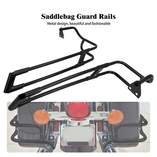 Black Saddlebag Guard Rail Crash Bar for Harley Touring Road Electra Glide 14-23