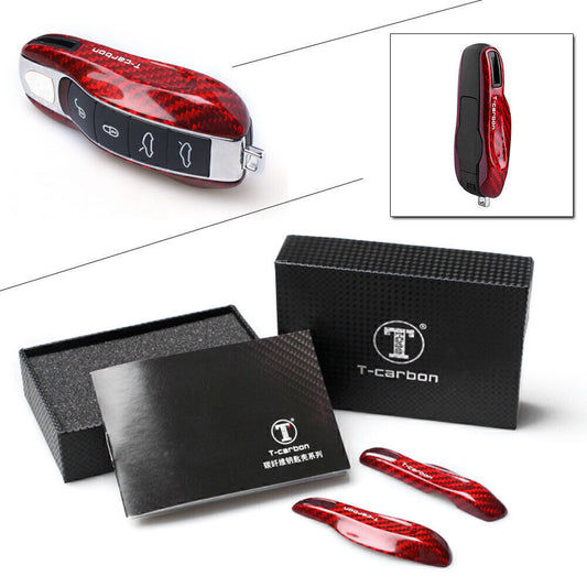 Carbon Fiber Remote Key Case Shell Cover Direct Replacement for Porsche Key Fob