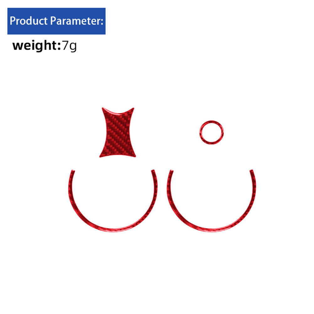 4X Red Carbon Fibre Cup Holder Trim for BMW for MINI Cooper 2007-2011