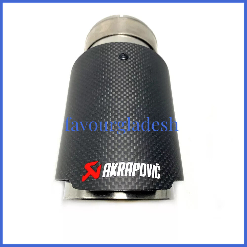 1PCS ID:2.5 (63mm) OD:3.5 (89mm) Akrapovic Carbon Fiber Exhaust Tip End Pipe