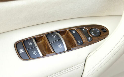 4X for Nissan Armada Patrol 2017-20 Wood Grain Window Lock Lift Panel Frame Trim