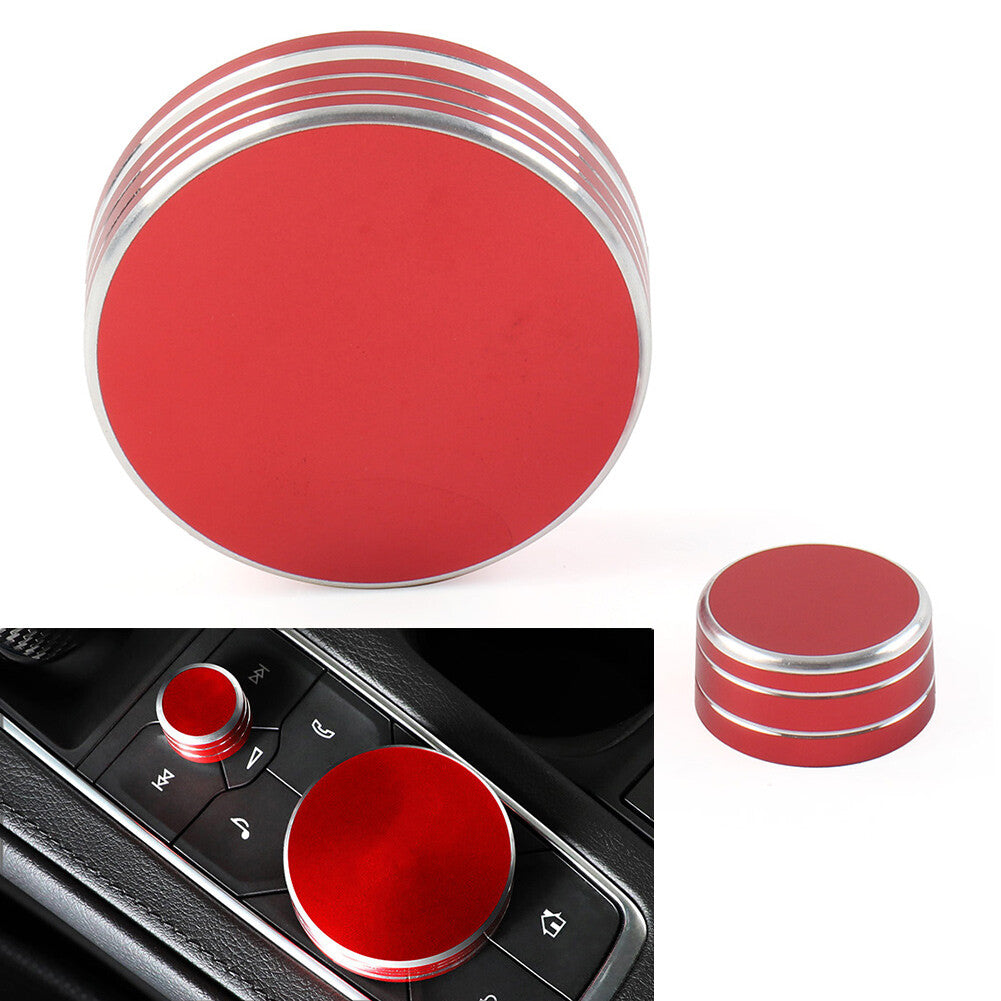 Central Control Volume Knob Cover Fit for Cadillac CT5 CT6 XT4 XT5 XT6 2019-2020 Red