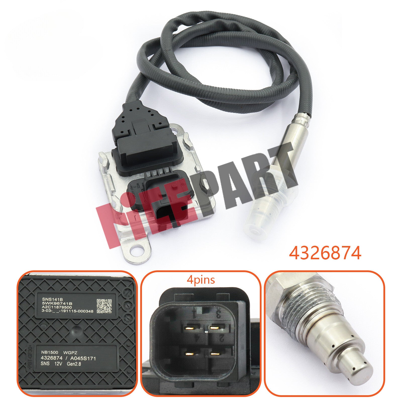 4326874 28729846 4326874RX 5WK96741B Oxide Nitrogen Sensor Compatible with