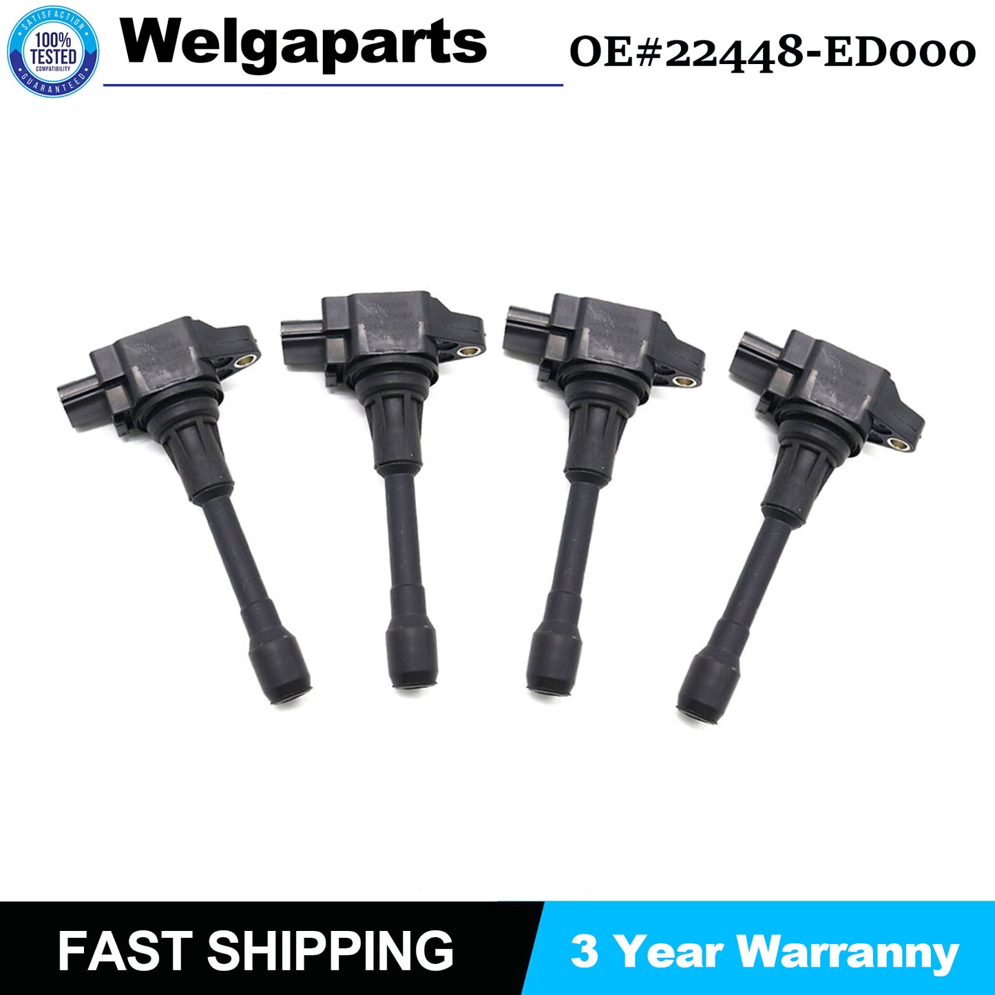 4PCS for Nissan Altima Cube Rogue Sentra Versa UF549 Ignition Coils 22448-1KT1A