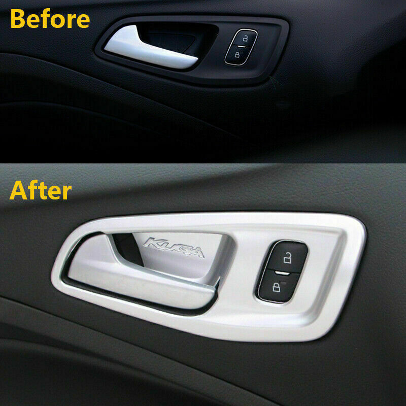for Ford Escape Kuga 2013-2019 Matte Car Inner Door Handle Bowl Cover Trim 1set
