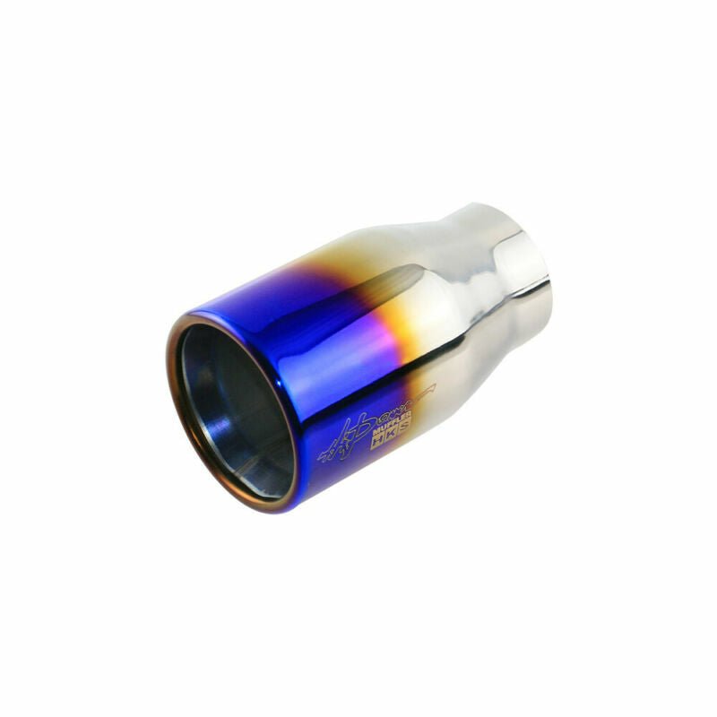 1x Blue Universal 2.5'' ID 3.5'' OD Exhaust End Tips Muffler Pipe Tip 150mm