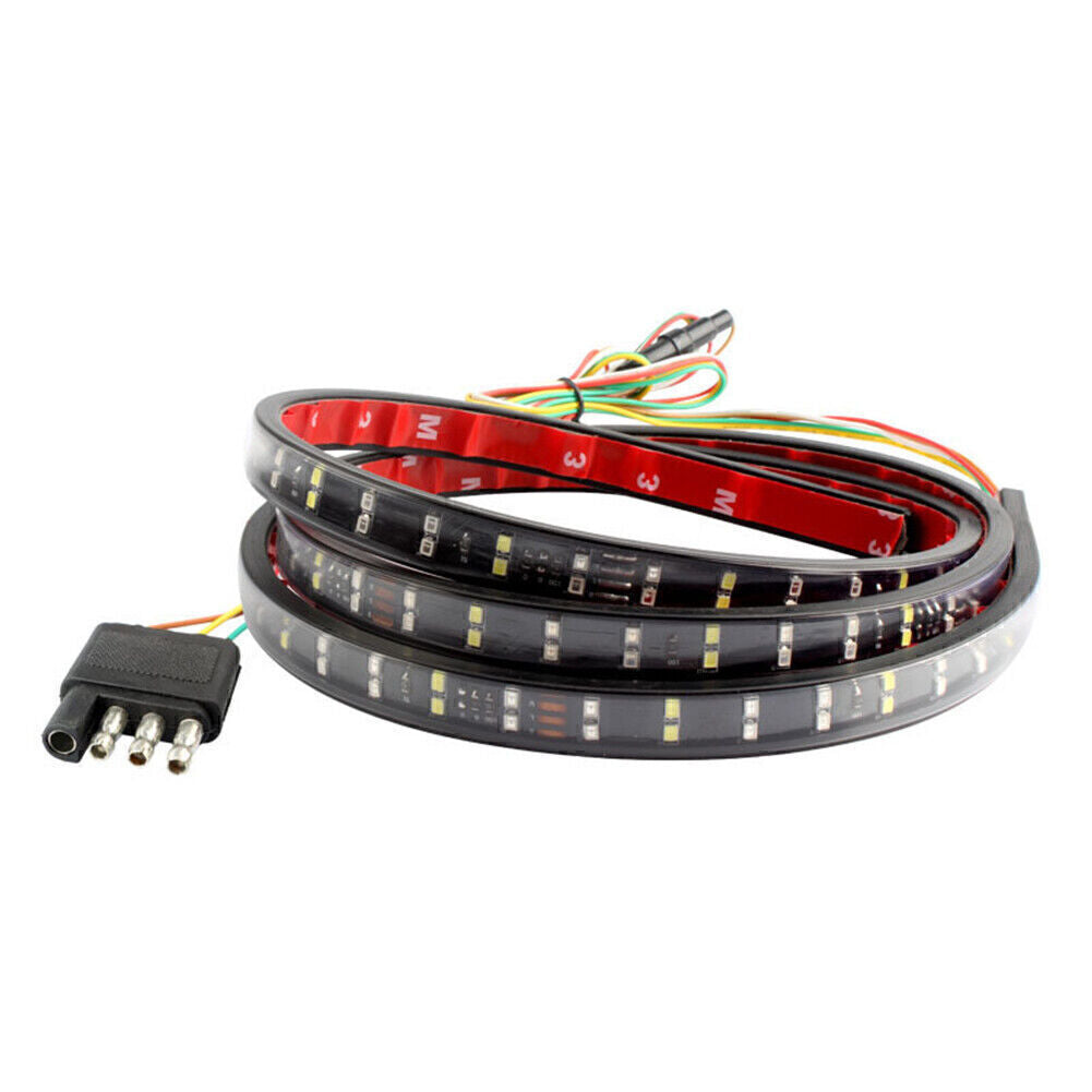 60 Double Row LED Truck Tailgate Light Bar Strip Sequential Turn Signal Reverse