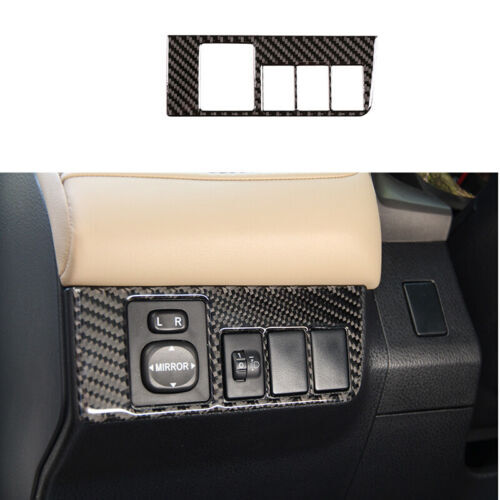 Soft Carbon Fiber Inner Rearview Mirror Switch Cover for Toyota RAV4 2013-2018